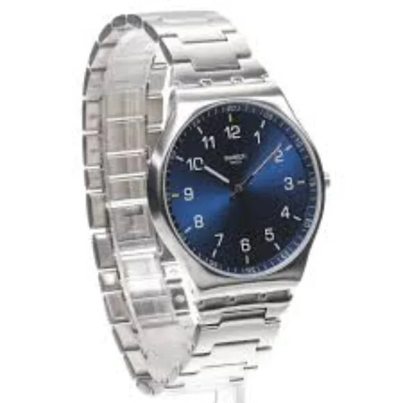 25- NIB SWATCH SKIN SUIT BLUE WATCH - Picture 5 of 7